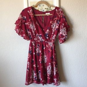 Pink floral dress